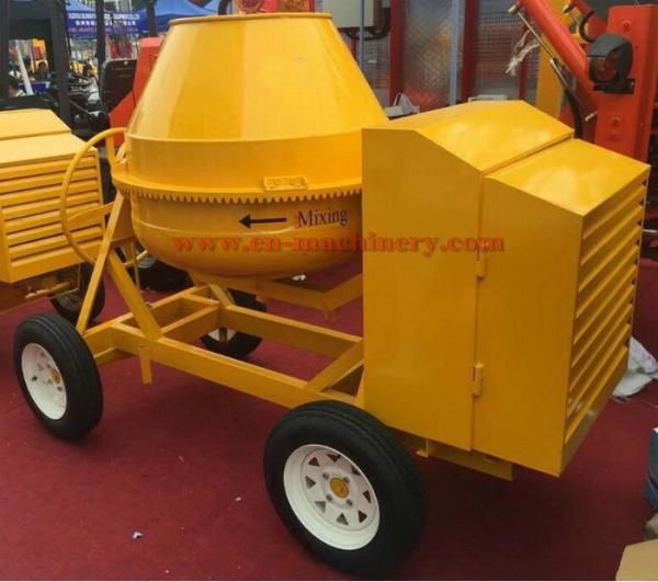 High Capacity 350L Diesel Engine Powered Concrete Mixer 4 Whees Beton Cement Mixer