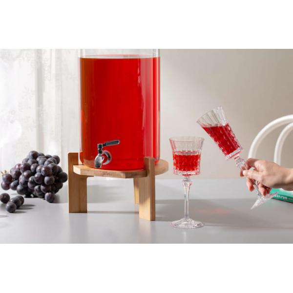 Large 2.5 Gallon Clear Glass Beverage Dispenser With Metal Spigot