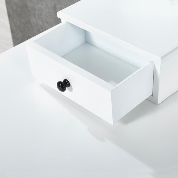 Noble White Solid Wood Tripod With Mirror 62.6INCH Bedroom Dressing Table