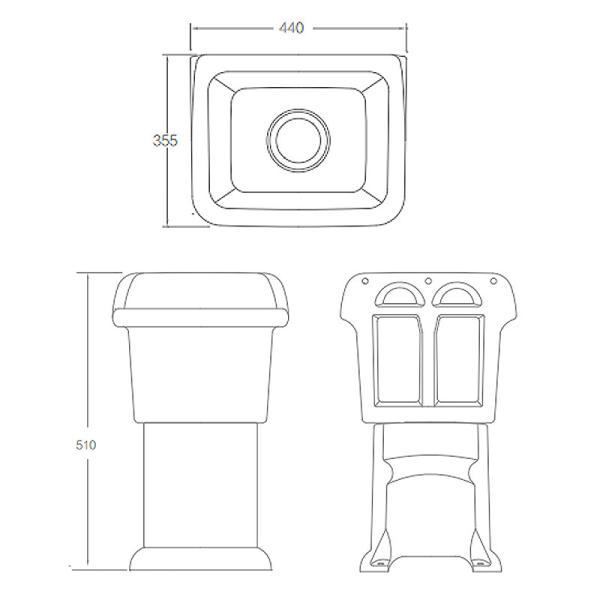Изделия керамического белого ушата Mop FM7801 современные свободные стоящие санитарные