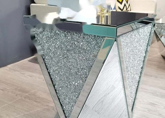 JSF972 Modern Mirrored Electric Fireplace TV Stand with Integrated LED Lighting and High-Grade MDF Frame