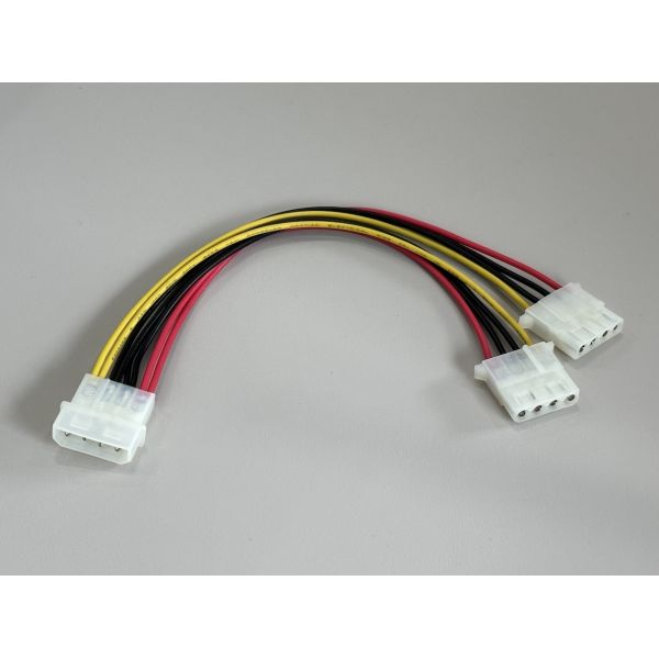 Product Title (≈25 words) 4pin power splitter connector cable, male to dual female wire harness, electrical terminals for PSU, SATA,automotive, internal computer power transmission customization