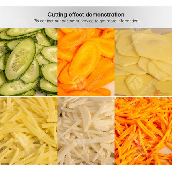 1.5KW 220/380V Industrial Stainless Steel Potato Slicer Machine TS-Q112A