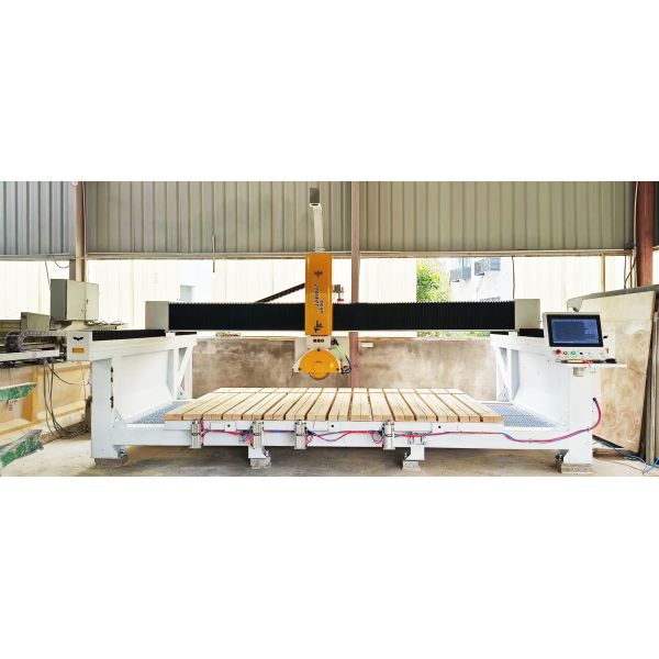 ZEUS 4+3 Stone Cutting Machine for Granite Marble 380V 15kW Max 3200x2000mm Cutting Length with Core Components Motor and PLC