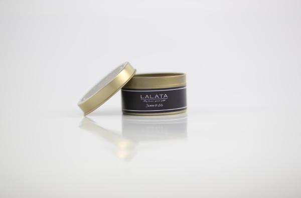 Black Label Scented Tin Candles Essential Oils Handmade Soy Wax Candle