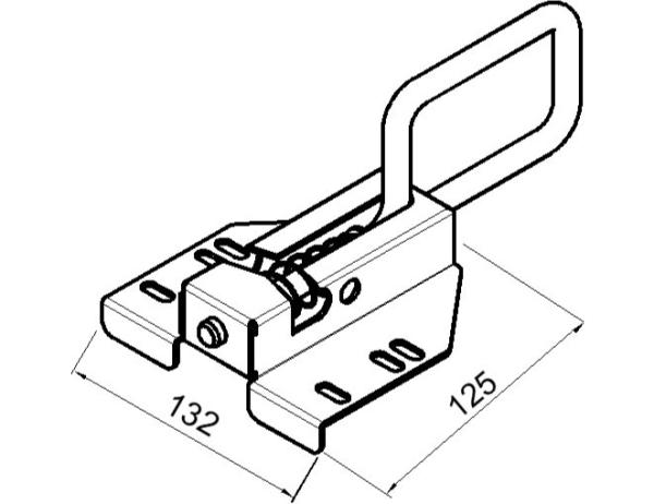Precision Industrial Doors Parts Door Side Bolt Galvanized With 2mm Plated Steel
