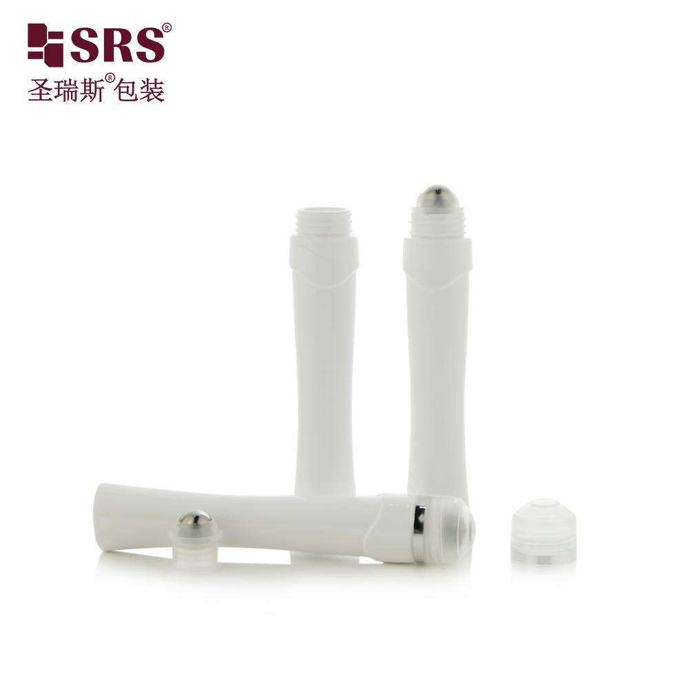 Curved PETG Roll On Bottle 12ml With Stainless Steel Roller Ball for Skin Care Liquid