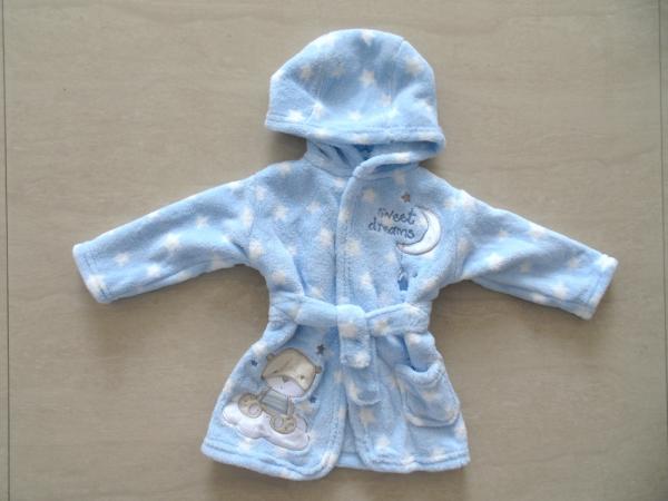 blue baby bath robes,dressing gowns,clothing factory