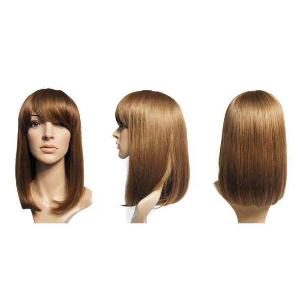 Darker Blonde Synthetic Hair Wigs Silky Straight 8inch - 36inch