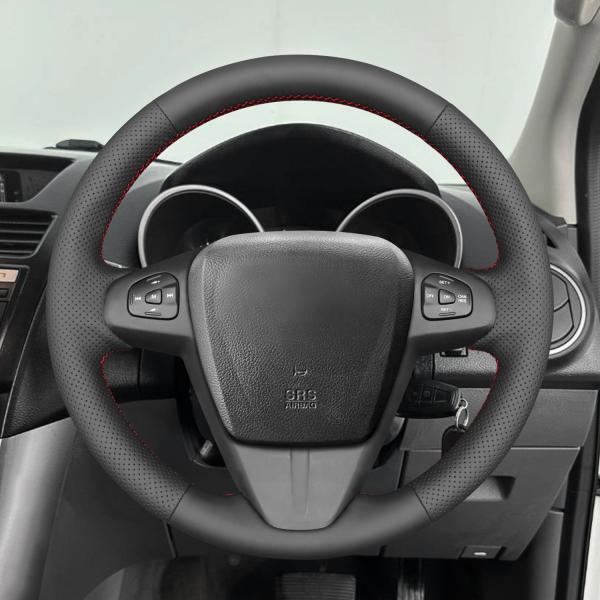 Black Hand Sewing PU Leather Steering Wheel Cover for Mazda BT-50 BT50 2012 2013 2014 2015 2016 2017 2020