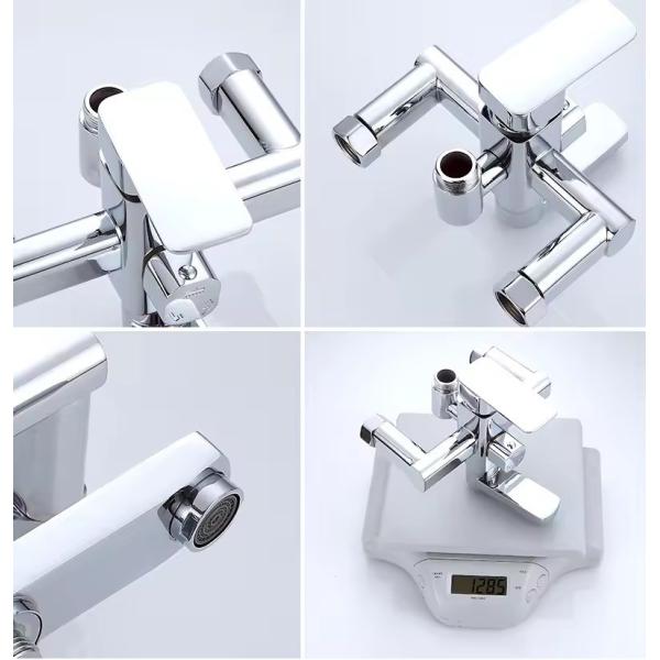 2024 Product Modern Bathroom Wash Stainless Steel Faucet Mixer Taps Chrome Bath Shower Set
