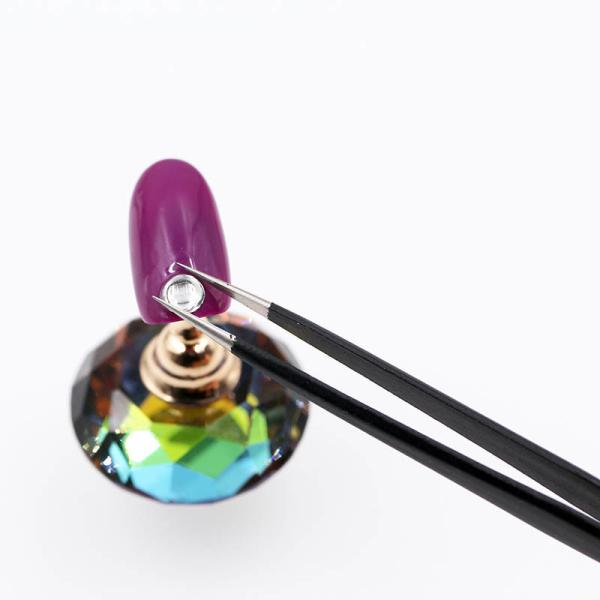 2 Heads Nail Care Tools Light Weight Tweezers With Silicone Pressing Head