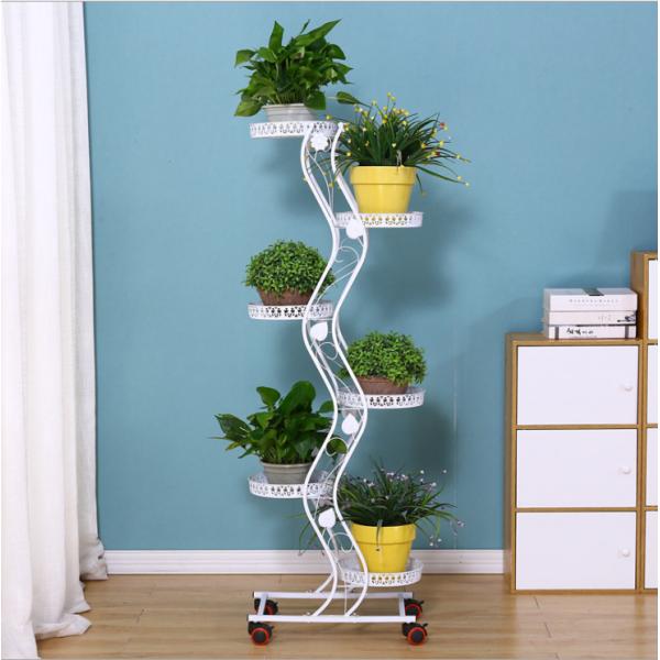 Anti Corrosion H81cm 6 Tier Metal Plant Stand For Decoration