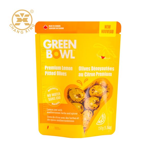 Customizable Snack Packaging Bags Featuring Tear Notch and Stand Up Pouch Design Suitable for Various Snack Types