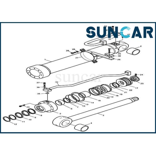 K9003934 Boom Cylinder Seal Kit Fits DOOSAN DX180LC DX190W DX210W Models Construction Machinery