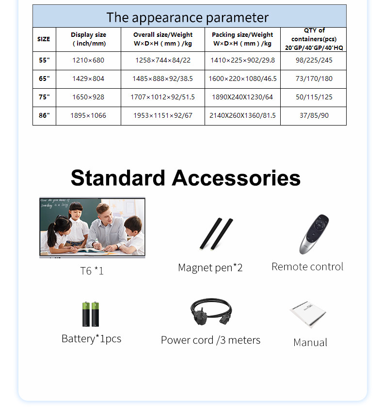 ПК обломока 982 Whiteboard дисплея дюйма 4K H6B 65 дешевый мини для офиса образования