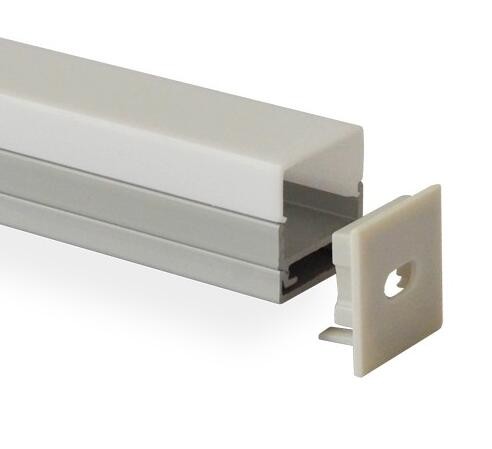 2m U V shape stors shops cabinet aluminum LED profile LED extrusion profiles milky diffuser for led strips