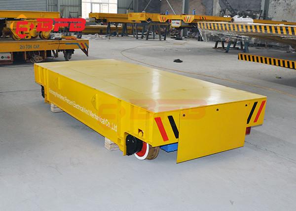Trole guiado automatizado motorizado rádio do leito do trilho do transporte de materiais dos carros