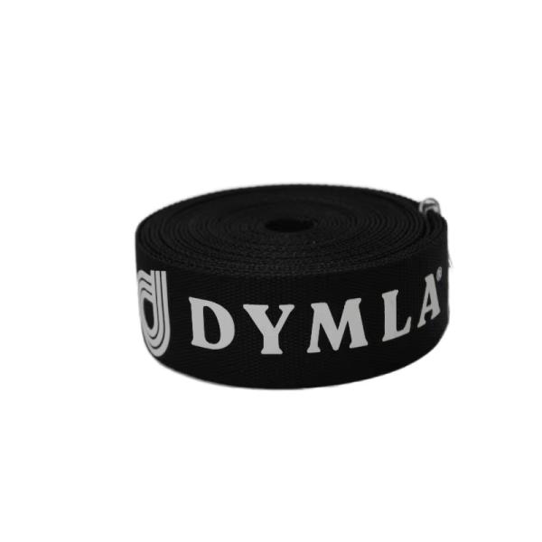 Printed Polyester Webbing 4cm Black Color Custom Logo High Strength Belt
