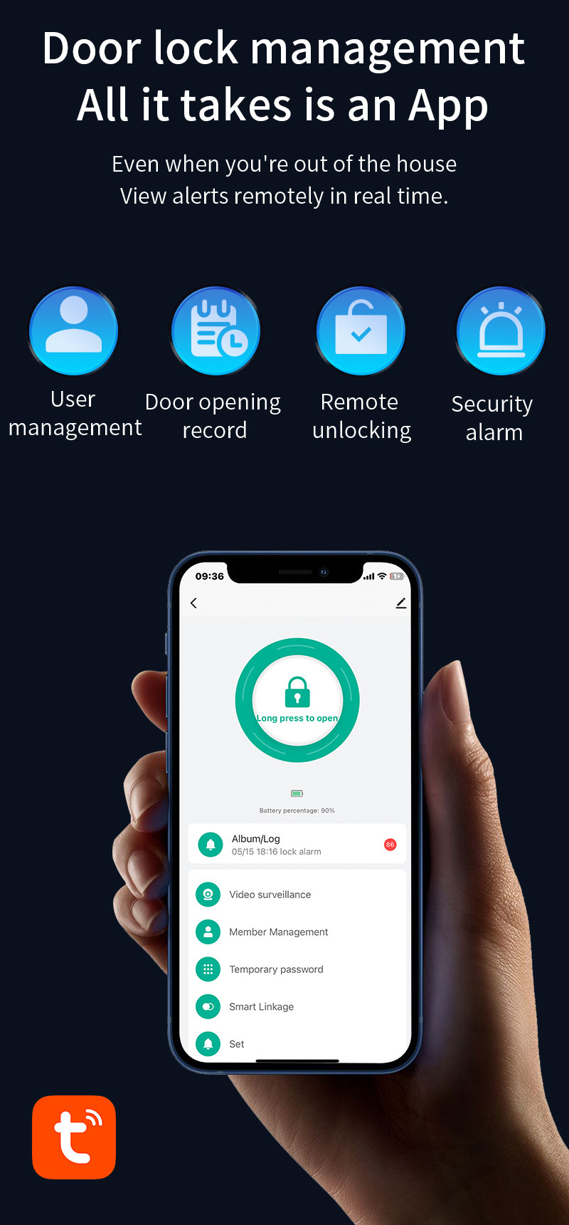 Автоматическая камера 3D распознавания лиц Tuya Smart Lock с видеозвонком S958max Digital Door Lock