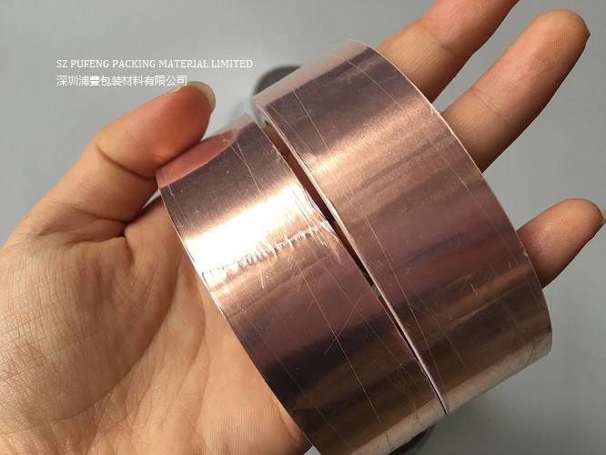 Собственная личность слипчивые 0.06mm лента фольги меди SGS 60 микронов с не проводным прилипателем