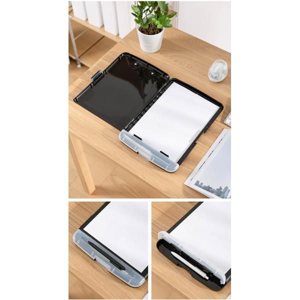 A4 Size Plastic Writing Board File Box with Elastic Closure Folder and Waterproof Clipboard
