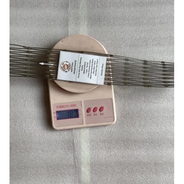38m*38mm Hole Size 2.0mm Wire Diameter Flexible Wire Stainless Steel Cable Mesh For Zoo Animal