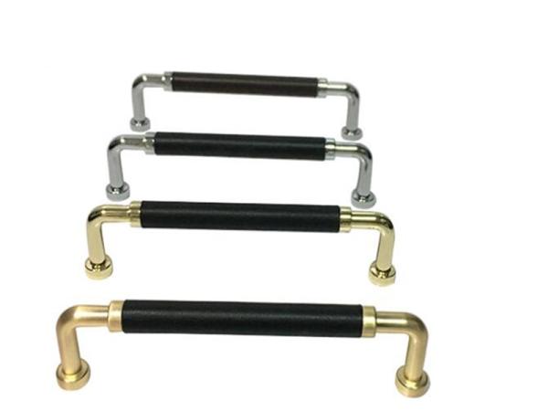 Antique Bronze Zinc Leather Drawer Pull Kitchen Cabinet  Handles Office Desk/ Dresser Handles