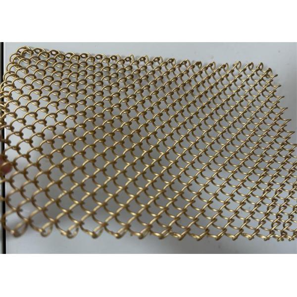 Aluminium Metal Decorative Mesh Curtain Chain Drapery Fabric Fireplace Wire Mesh Metal Coil Mesh Ceiling Curtain