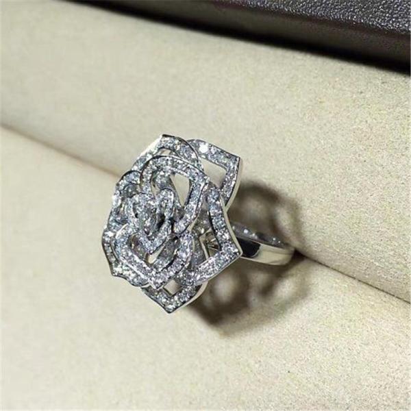 P 18k gold  white gold yellow gold rose gold diamond ring  Jewelry factory in Shenzhen, China