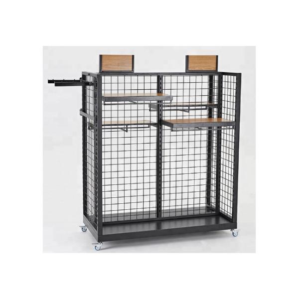 Customized Supermercado Rack Gondola Shelf with Double-sided Metallic Retail Display
