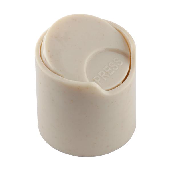 Custom Cylindrical 24/410 Smooth Plastic Bottle Cap, Press-type Cosmetic Top Cap