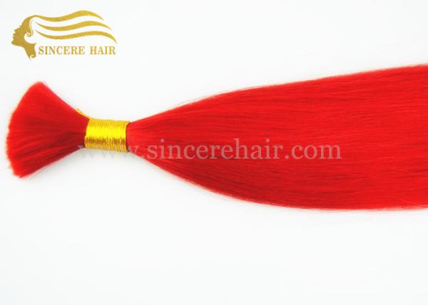 22 RED Remy Human Hair Bulk for sale - Hot Seller 22 Straight Red Colour Real Remy Human Hair Bulk Extensions For Sale