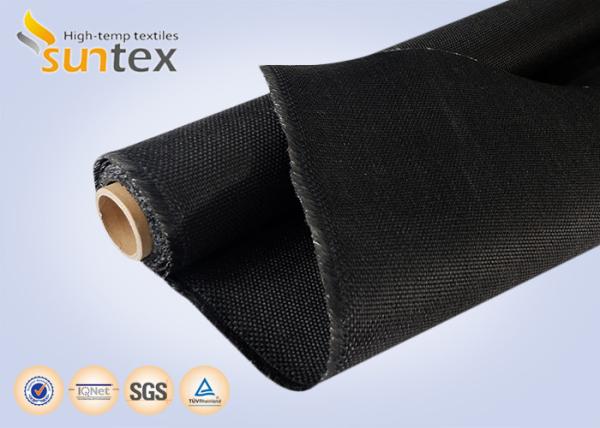 A distribuição de ar canaliza o fogo preto de 0.21mm - revestimento retardador dos lados do poliuretano 2 de Rolls da fibra de vidro da tela