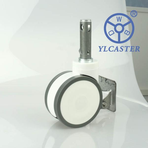 5 Inch Polyurethane Central Control Castors Central Lock Medical Bed Wheels
