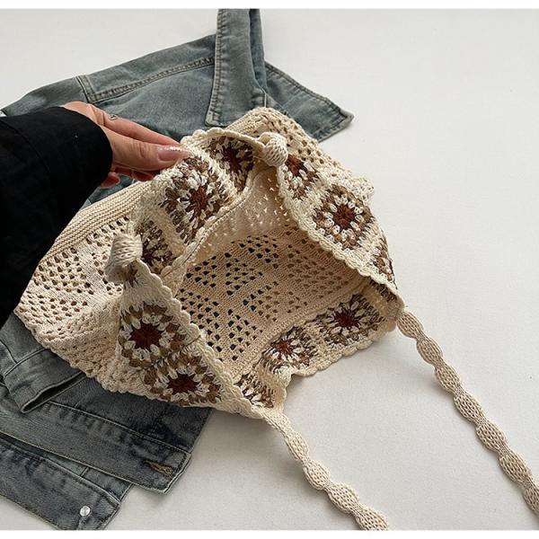 Raffia Straw Bags Tote Summer Beach Purses Wholesale New Ethnic Style Beach Bags Women Paper Straw Crochet Tote Bags Large Capacity Raffia Braided Handbags