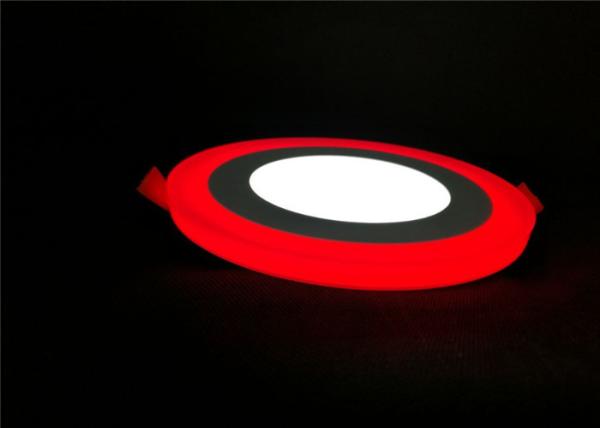 Commercial White Red Slim Led Flat Panel Ceiling Lights , 9W Recessed Led Panel Light