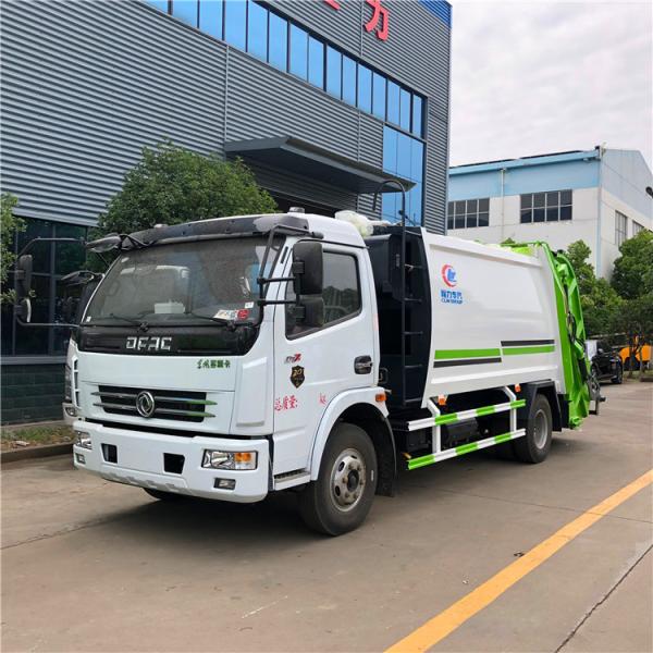 Dongfeng Small Compressed Compactor Garbage Truck  7m3 7cbm For Residential Area
