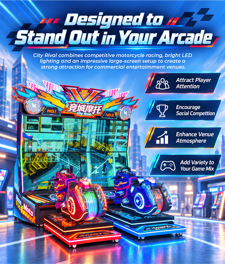 Motorcycle Racing Arcade Machine for Entertainment Centers