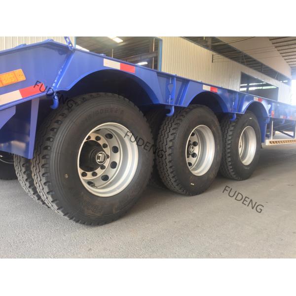 Transport Excavators 3 Axle 60 Tons Lowboy Flatbed Trailer