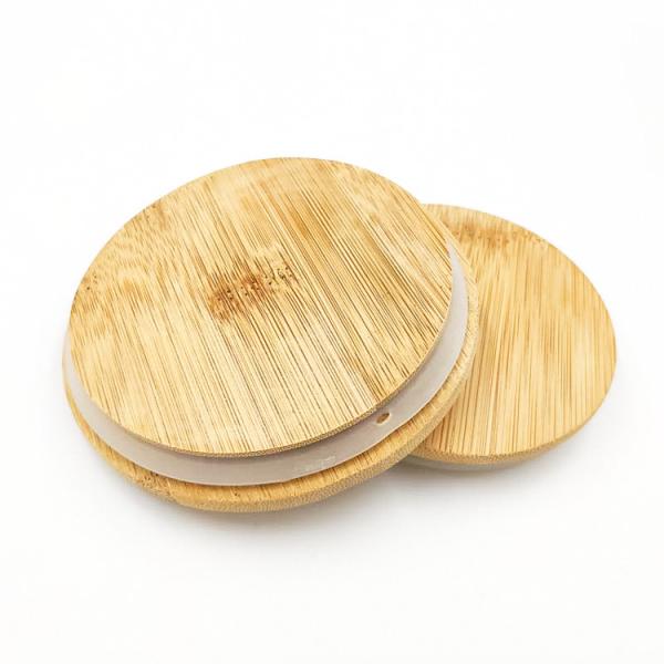 unicolor Coffee Bamboo Cup Cover Replacement Lid 12mm Thickness customized