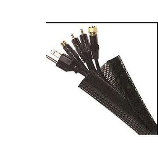 Self Adhesive Velcro Braided Cable Wrap , Velcro Sleeve For Cables And Wires