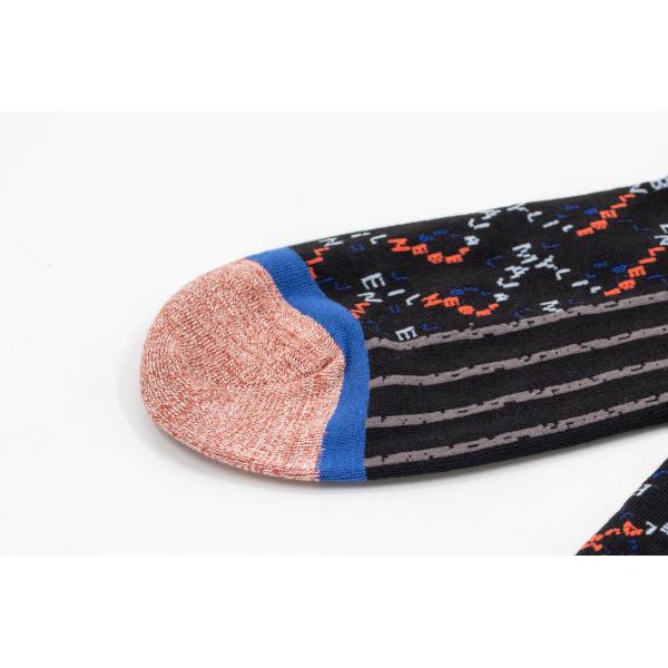 Elastane Biue And Red Mens Nylon Dress Socks With Fiber Cashmere Surface