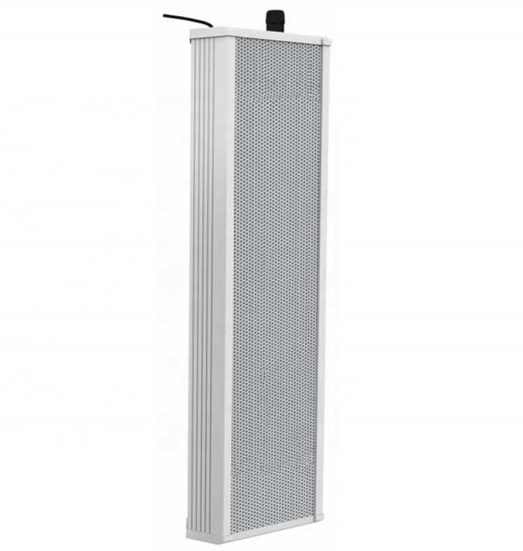 80W Waterproof Aluminum Column Speaker 70DB 80HZ-16KHZ Frequency