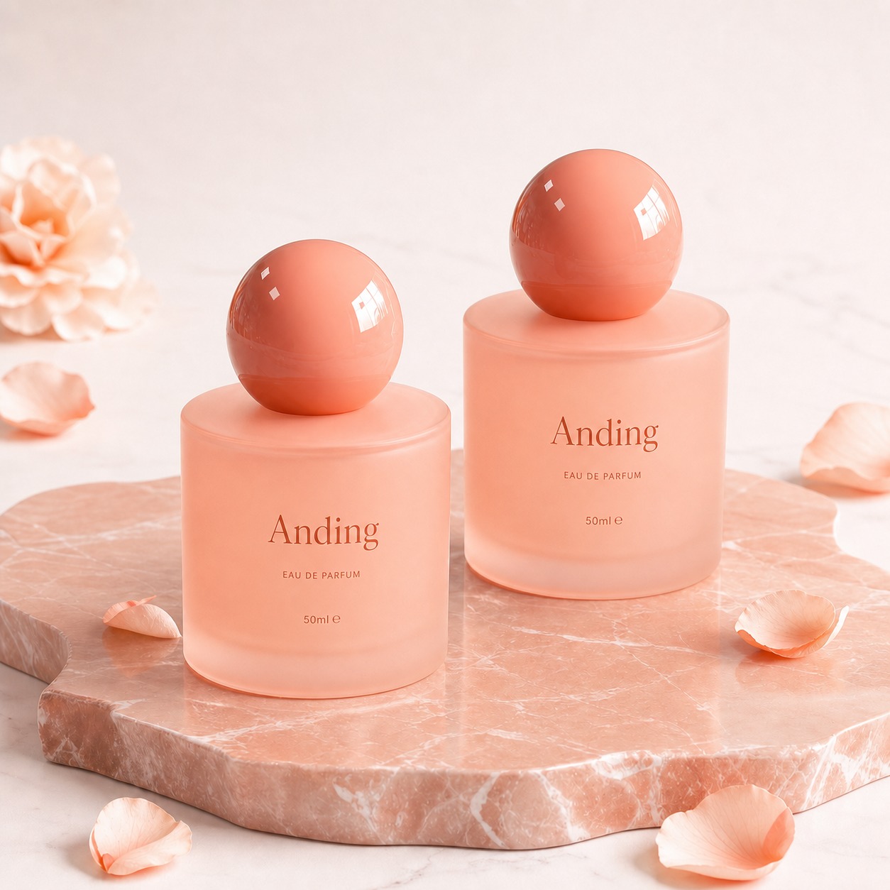 50ml Frosted Cylinder Glass Perfume Bottles Round Cap Empty Spray Luxury