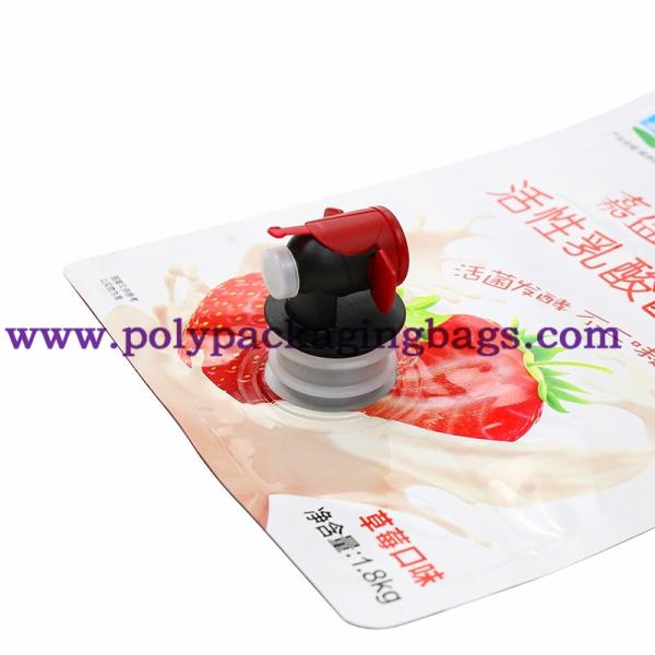 Stand Up 0.19mm 20L Plastic Liquid Food Bags With Valve / Spigot