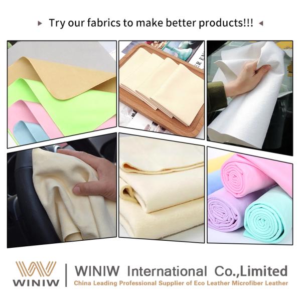 1.0mm Durable Micro Faux Chamois Cloth Drying Towel For Cars