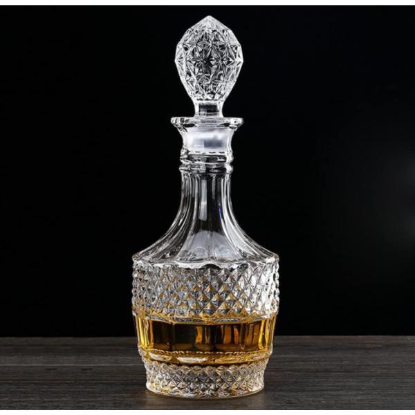 Современный винный декантер Прозрачное стекло Оконченный декантер Стекло кристаллов Виски декантер Подарок
