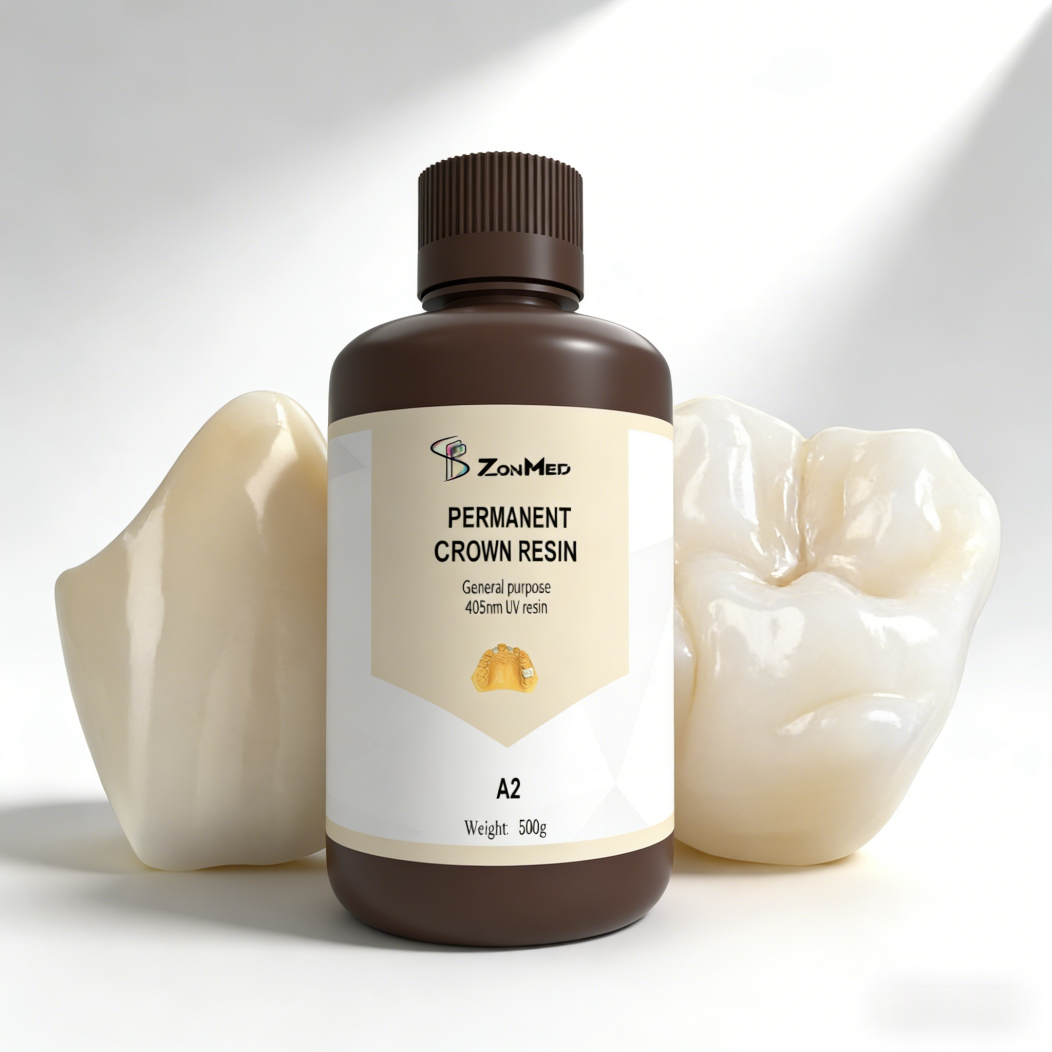 A3 Permanent Crown Resin Shore D 92 Material Composition Synthetic Resin And Ceramic Components Suitable For Dental Crowns