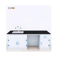Mobiliário de laboratório de polipropileno resistente a intempéries, bancos de trabalho de laboratório H850mm